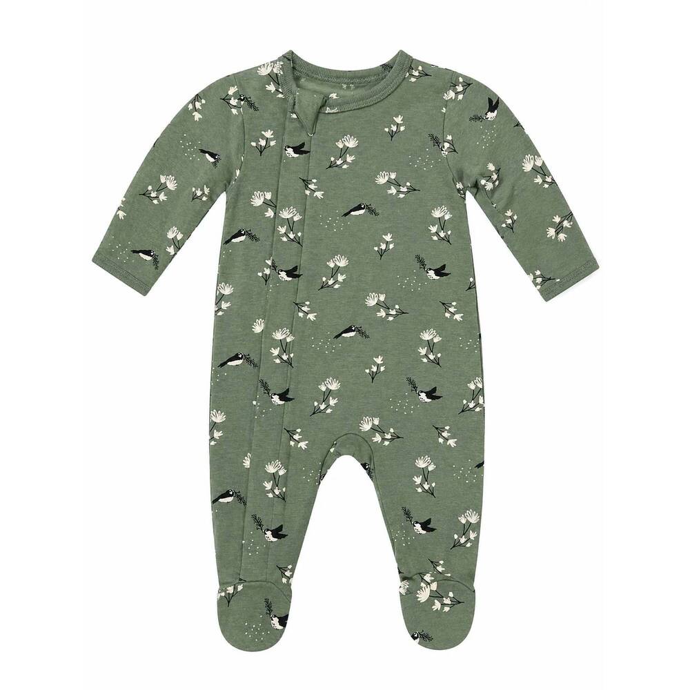 NEW COCCOLI kid's birds of lily footie in green